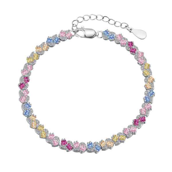 <MAGIC>Ornate Colorful Flower Shape Party Bracelet