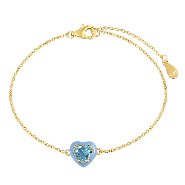 <MAGIC>Sparkling Romantic Heart Shape Lover Bracelet