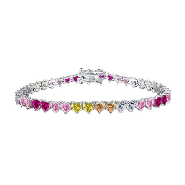 <MAGIC>Luxurious Colorful Romantic Heart Shape Lover Bracelet