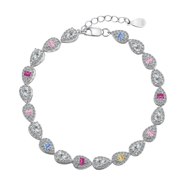 <MAGIC>0.25 Carat Radiant Water Drop Shape Daily Bracelet