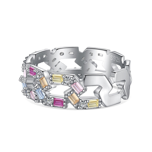 <MAGIC>Sparkling Vibrant Emerald Cut Daily Ring