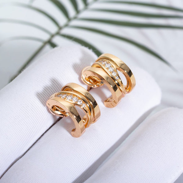 <MAGIC>ZERO 1 PINK GOLD DIAMONDS EARRINGS