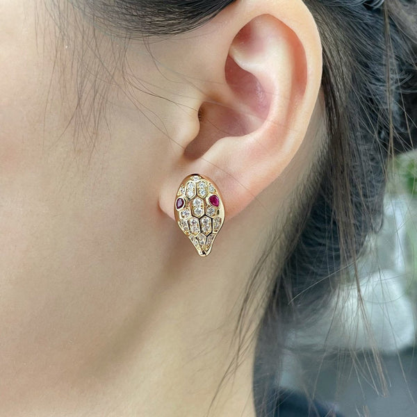 <MAGIC>SERPENT DIAMOND STUD EARRINGS