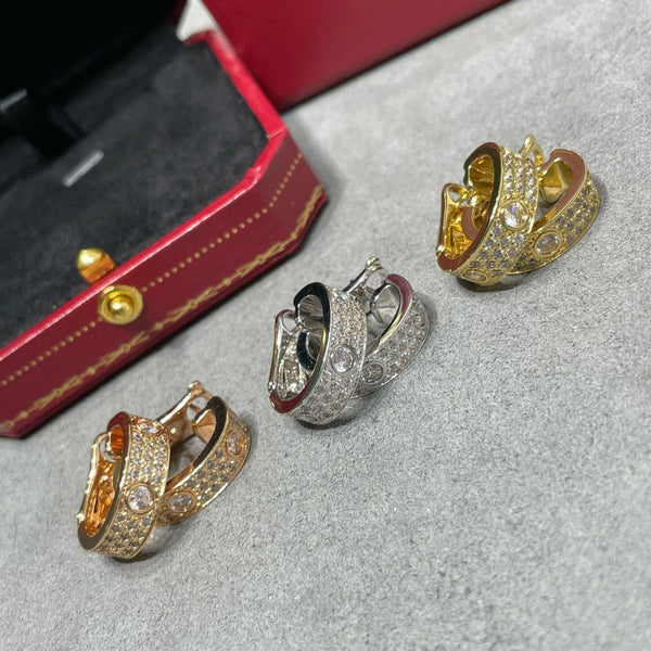 <MAGIC>LOVE 5.5MM DIAMOND PAVED EARRINGS