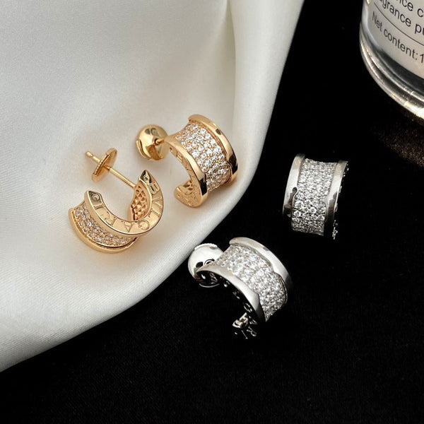 <MAGIC>ZERO 1 DIAMOND PAVED EARRINGS