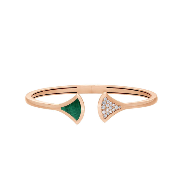 <MAGIC>DREAM BRACELET OPEN MALACHITE PINK GOLD
