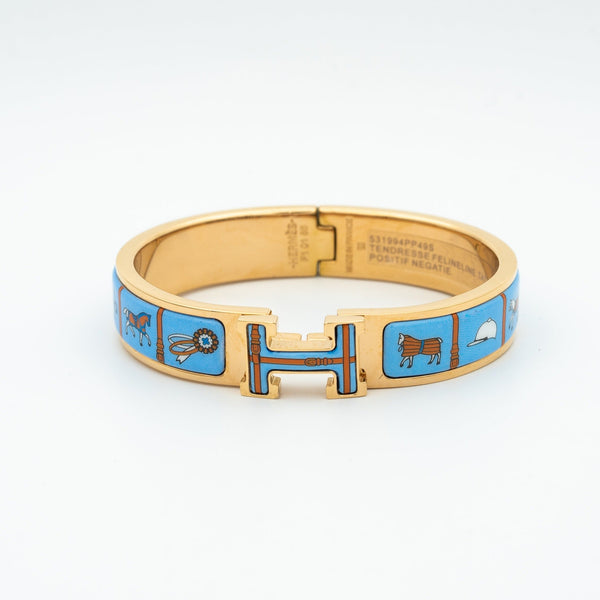 <MAGIC>H PINK GOLD BRACELET BLUE CERAMIC
