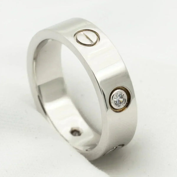 <MAGIC>LOVE RING 5.5MM 3 DIAMONDS SILVER