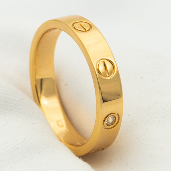 <MAGIC>LOVE RING 4MM 1 DIAMOND PINK GOLD