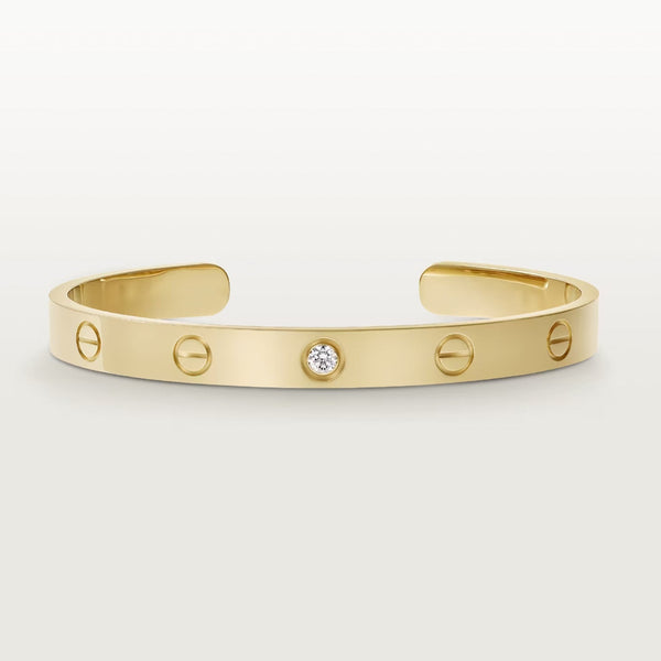 <MAGIC>LOVE BRACELET 6.1MM 1 DIAMOND OPEN CUFF