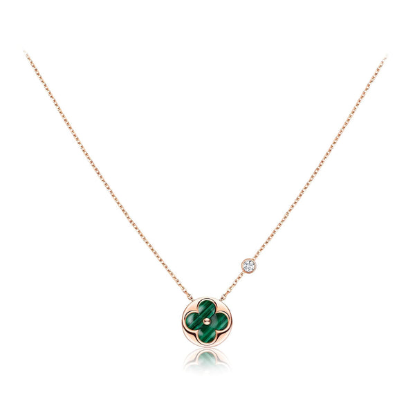 <MAGIC>SUN PEDANT PINK GOLD 1 DIAMOND NECKLACE