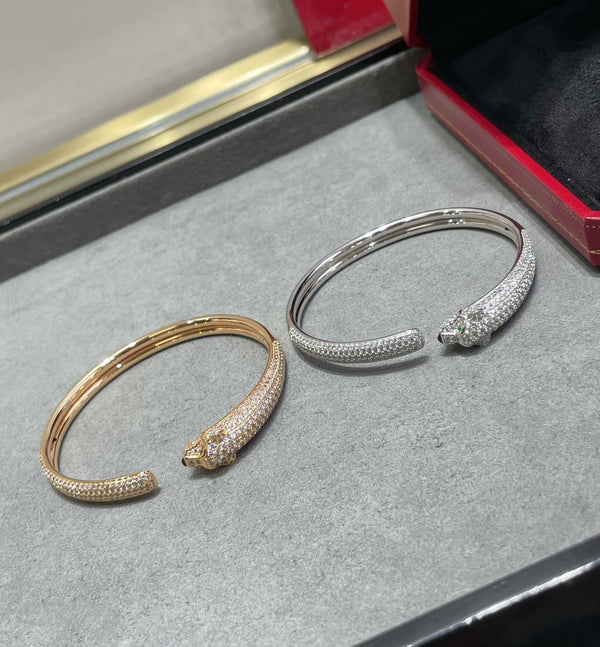 <MAGIC>PANTHERE FULL DIAMOND OPEN BRACELET